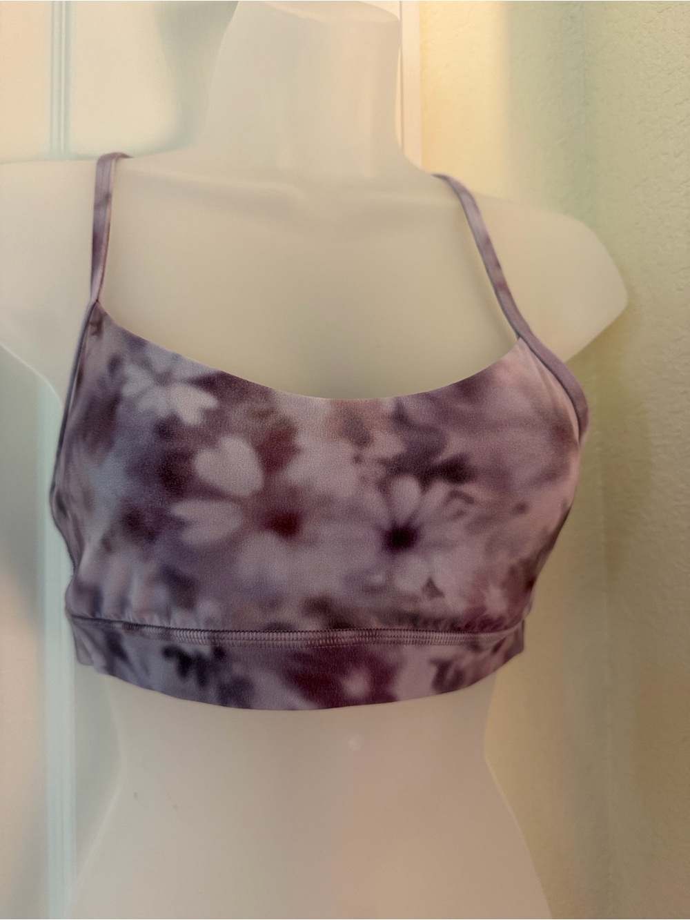 Lululemon Meadow Haze Pink Multi Flow Y Bra Nulu Light Support A–C Cups size 8